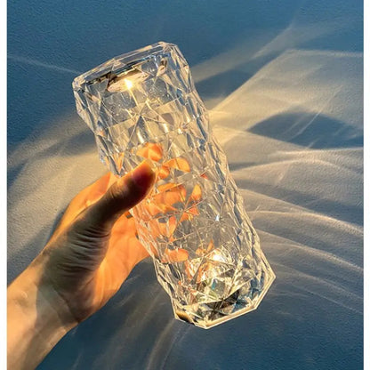 Rose Crystal Diamond Touch Lamp – 16 Colors Swap With Remote Control