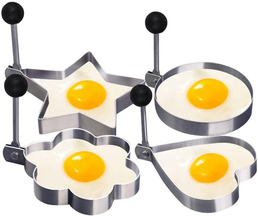 (Pack of 4) Egg Molds Stainless Steel Set for Kitchen