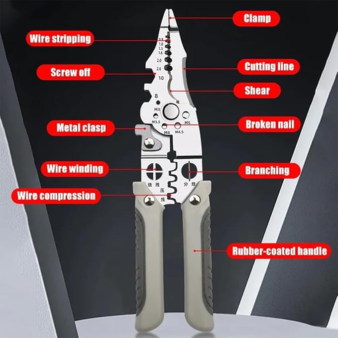 Multifunctional Wire Stripper Crimper Cable Cutter