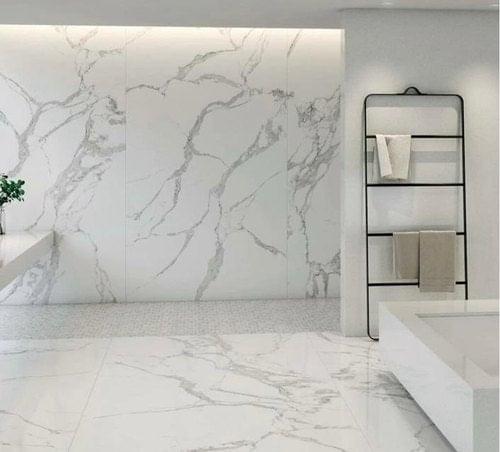 Self Adhesive Black & White Marble Sheet for Kitchen / Waterproof Anti Oil & Heat Resistant Wallpaper Sheet (2 Feet x 6.5 feet)